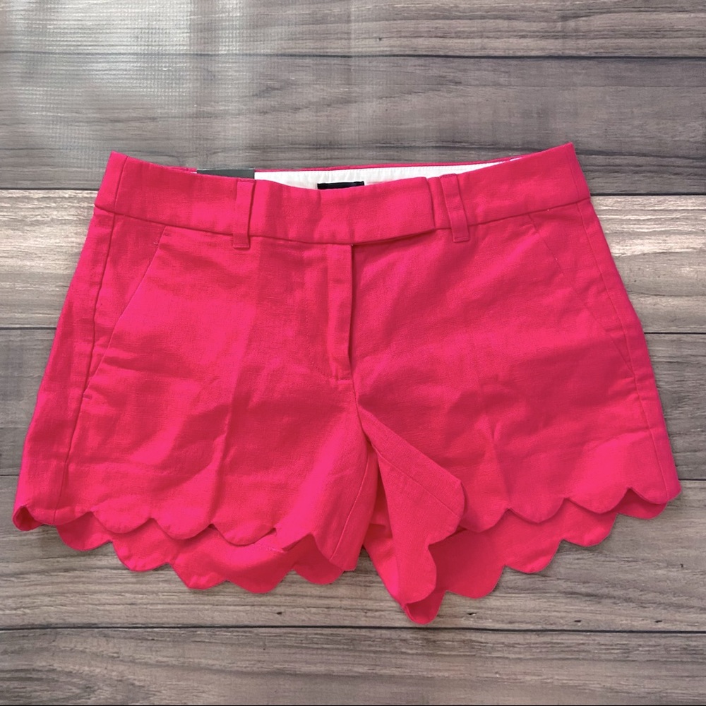 NWT J. Crew 4” Scalloped Shorts